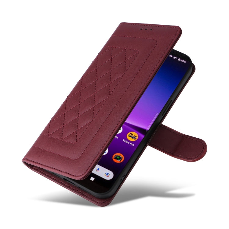 For Sony Xperia 1 IV Diamond Lattice Leather Flip Phone Case