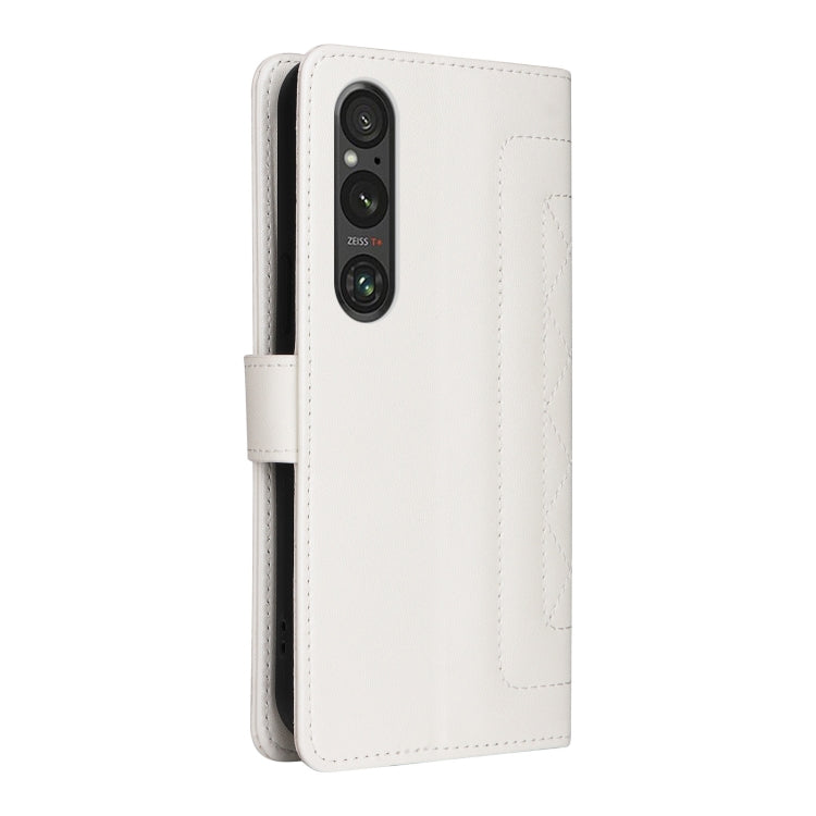 For Sony Xperia 1 V Diamond Lattice Leather Flip Phone Case