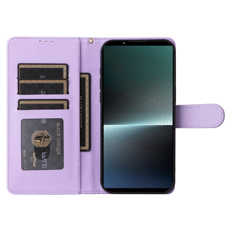 For Sony Xperia 1 V Diamond Lattice Leather Flip Phone Case