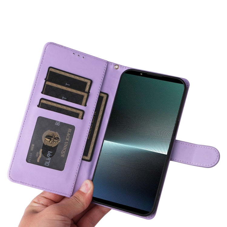 For Sony Xperia 1 V Diamond Lattice Leather Flip Phone Case