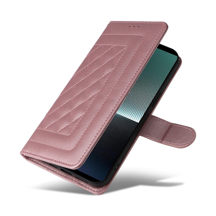 For Sony Xperia 1 V Diamond Lattice Leather Flip Phone Case