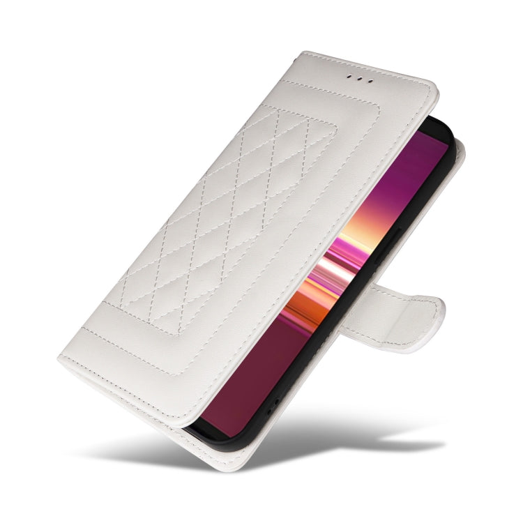 For Sony Xperia 5 Diamond Lattice Leather Flip Phone Case