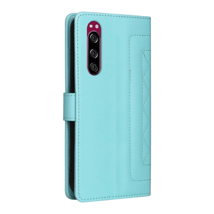 For Sony Xperia 5 Diamond Lattice Leather Flip Phone Case