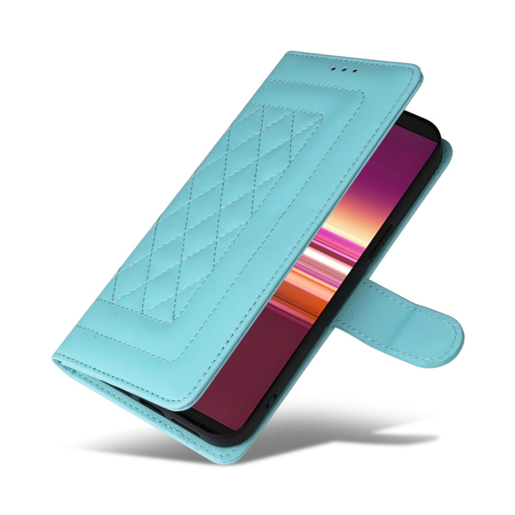 For Sony Xperia 5 Diamond Lattice Leather Flip Phone Case