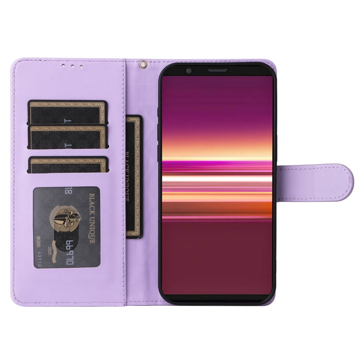 For Sony Xperia 5 Diamond Lattice Leather Flip Phone Case