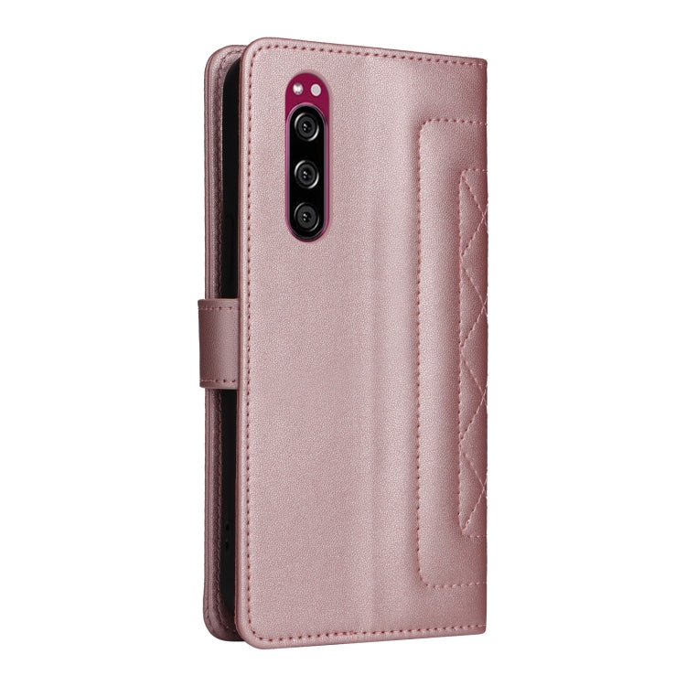 For Sony Xperia 5 Diamond Lattice Leather Flip Phone Case