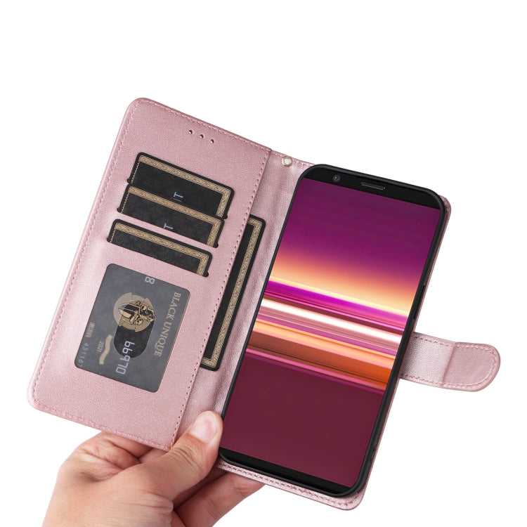For Sony Xperia 5 Diamond Lattice Leather Flip Phone Case