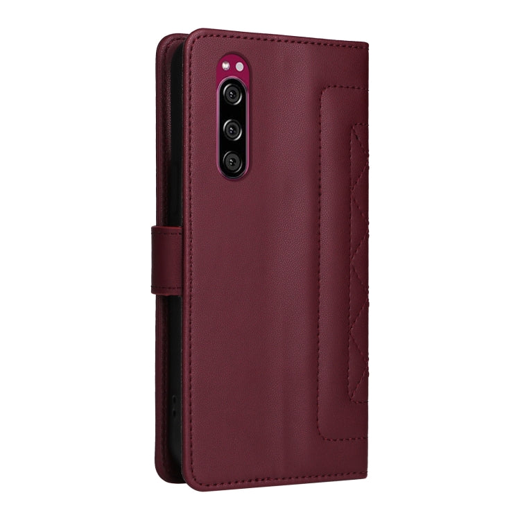 For Sony Xperia 5 Diamond Lattice Leather Flip Phone Case