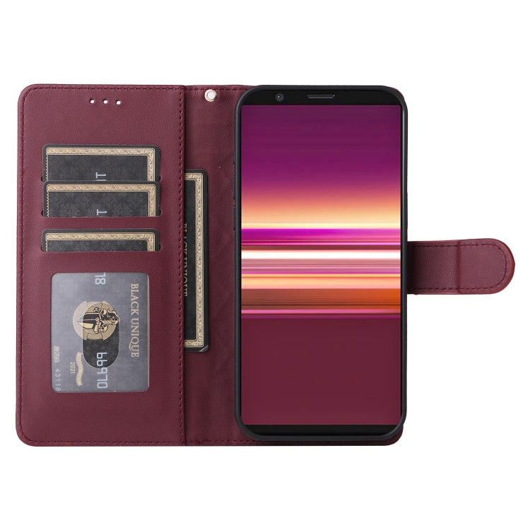 For Sony Xperia 5 Diamond Lattice Leather Flip Phone Case