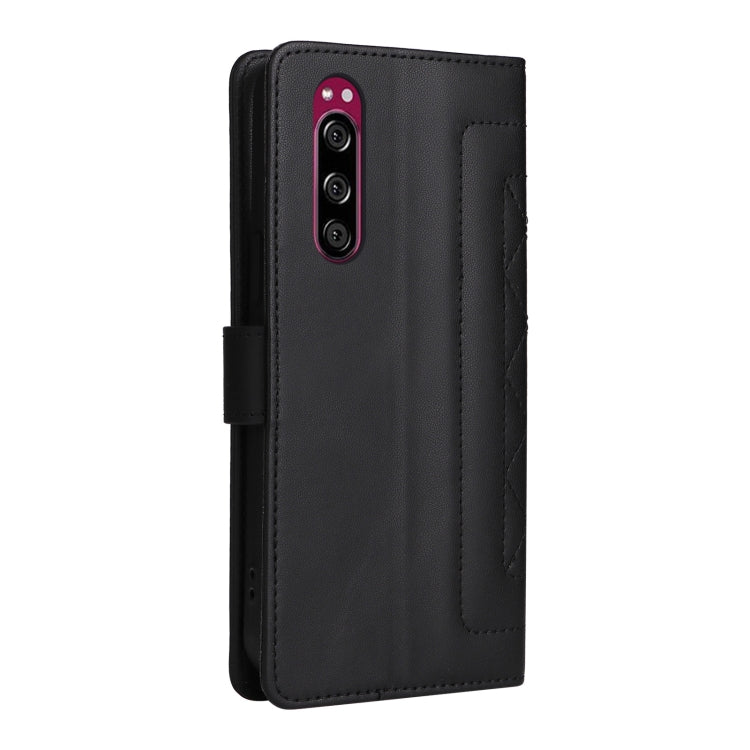 For Sony Xperia 5 Diamond Lattice Leather Flip Phone Case
