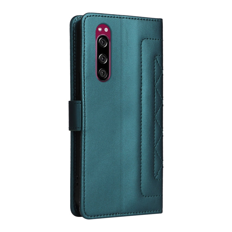For Sony Xperia 5 Diamond Lattice Leather Flip Phone Case