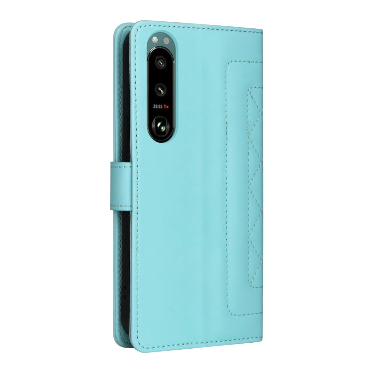For Sony Xperia 5 III Diamond Lattice Leather Flip Phone Case