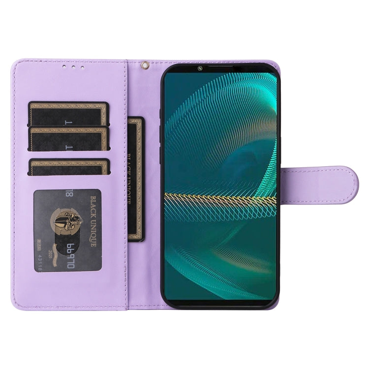 For Sony Xperia 5 III Diamond Lattice Leather Flip Phone Case