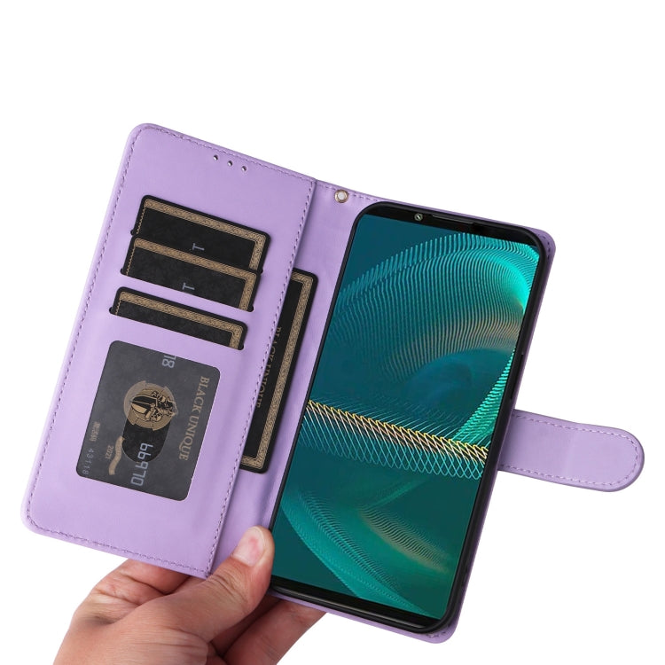 For Sony Xperia 5 III Diamond Lattice Leather Flip Phone Case