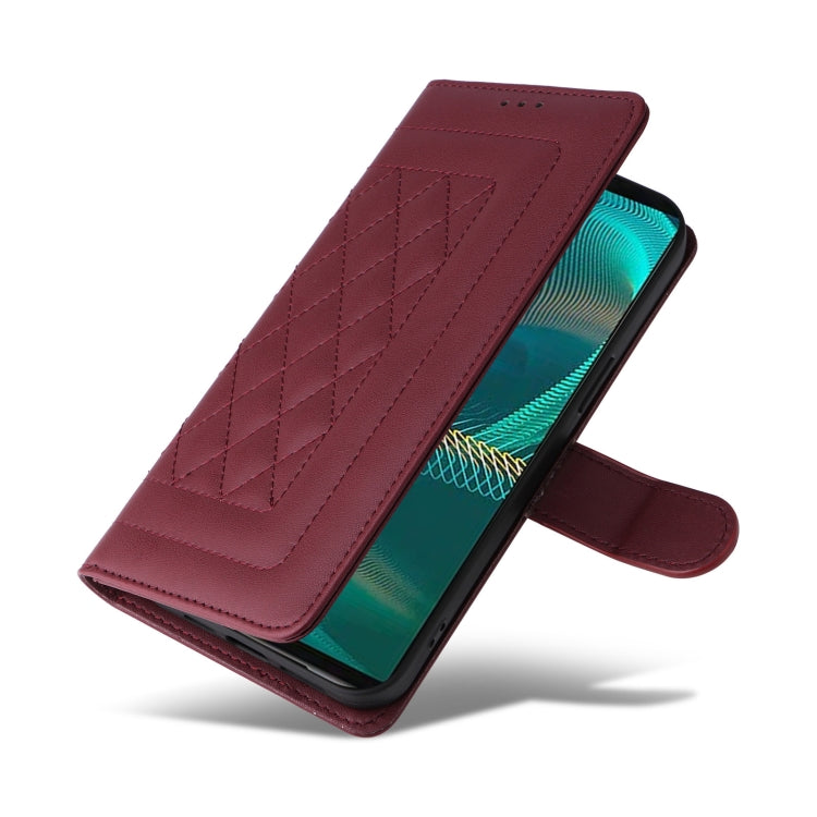 For Sony Xperia 5 III Diamond Lattice Leather Flip Phone Case