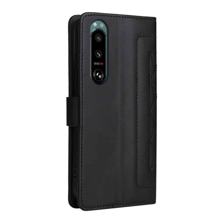For Sony Xperia 5 III Diamond Lattice Leather Flip Phone Case