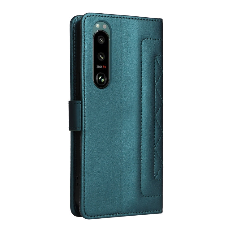 For Sony Xperia 5 III Diamond Lattice Leather Flip Phone Case