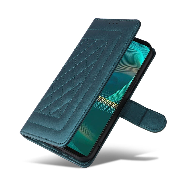 For Sony Xperia 5 III Diamond Lattice Leather Flip Phone Case