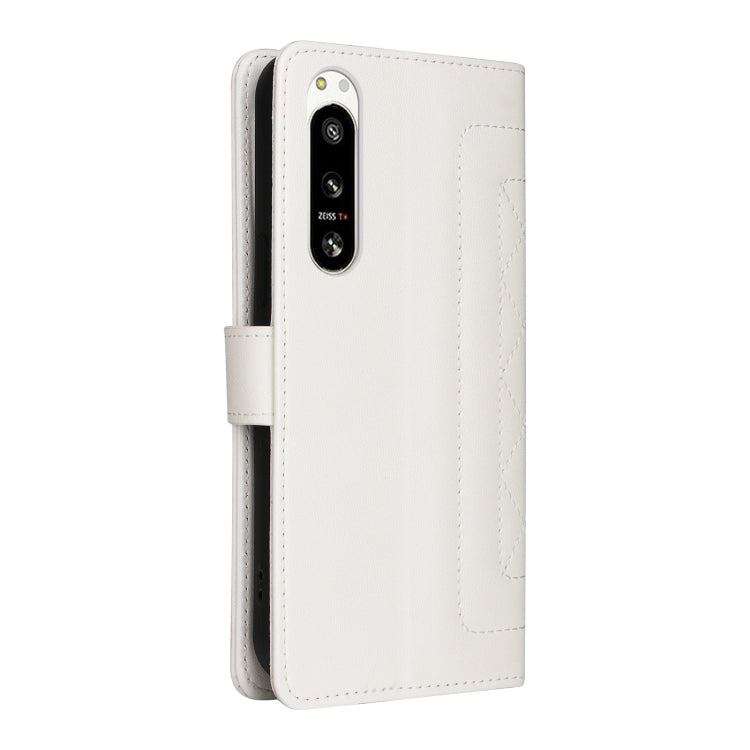 For Sony Xperia 5 IV Diamond Lattice Leather Flip Phone Case