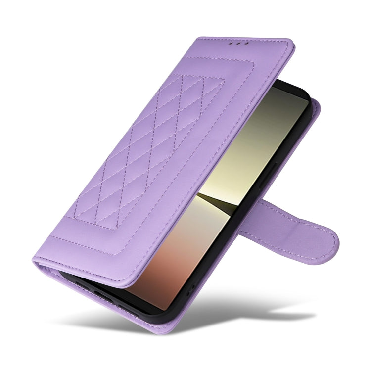 For Sony Xperia 5 IV Diamond Lattice Leather Flip Phone Case