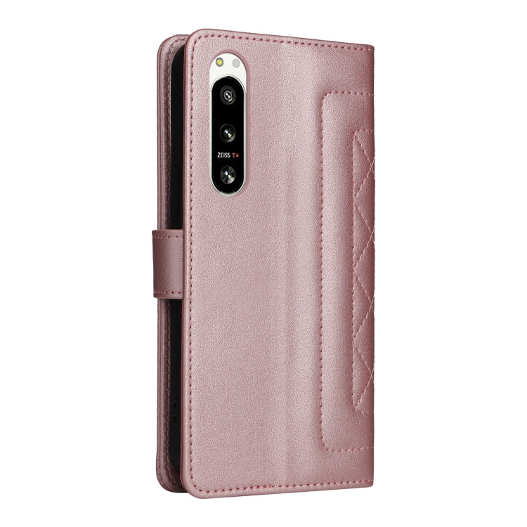 For Sony Xperia 5 IV Diamond Lattice Leather Flip Phone Case