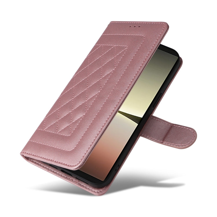 For Sony Xperia 5 IV Diamond Lattice Leather Flip Phone Case