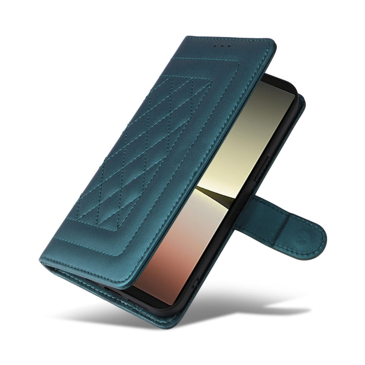 For Sony Xperia 5 IV Diamond Lattice Leather Flip Phone Case