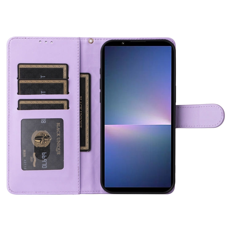 For Sony Xperia 5 V Diamond Lattice Leather Flip Phone Case