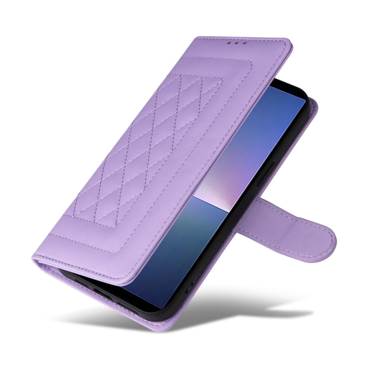 For Sony Xperia 5 V Diamond Lattice Leather Flip Phone Case