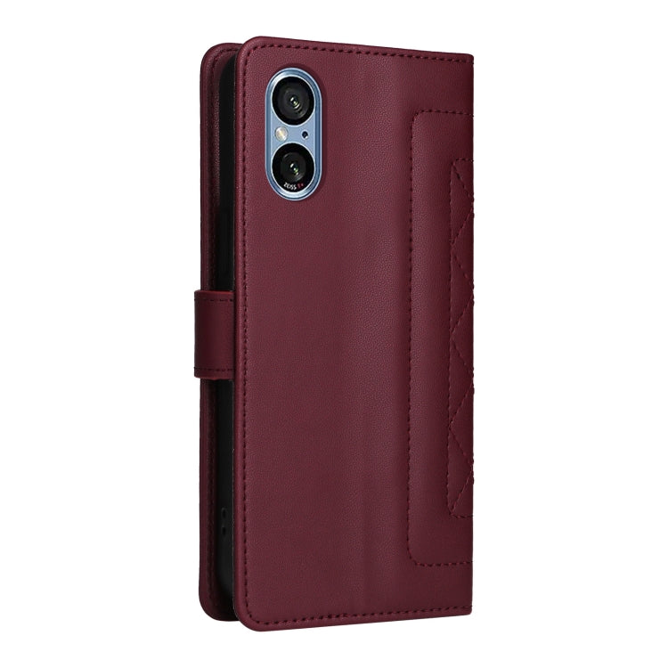 For Sony Xperia 5 V Diamond Lattice Leather Flip Phone Case
