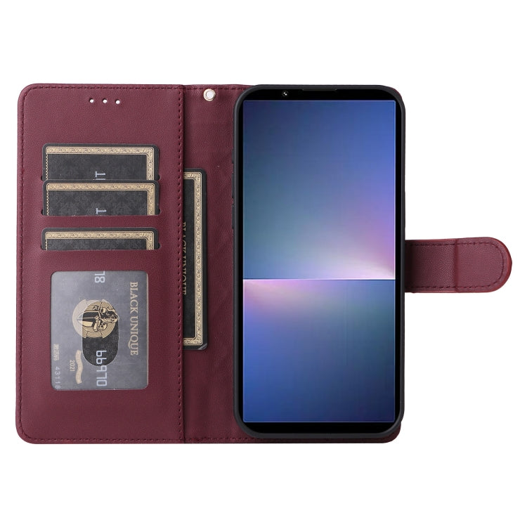 For Sony Xperia 5 V Diamond Lattice Leather Flip Phone Case