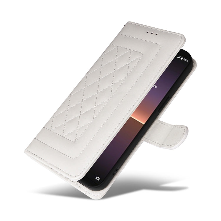 For Sony Xperia 10 II Diamond Lattice Leather Flip Phone Case