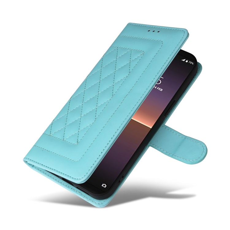 For Sony Xperia 10 II Diamond Lattice Leather Flip Phone Case
