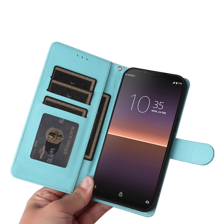 For Sony Xperia 10 II Diamond Lattice Leather Flip Phone Case