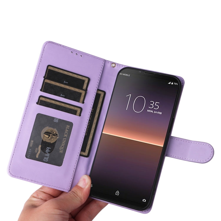 For Sony Xperia 10 II Diamond Lattice Leather Flip Phone Case