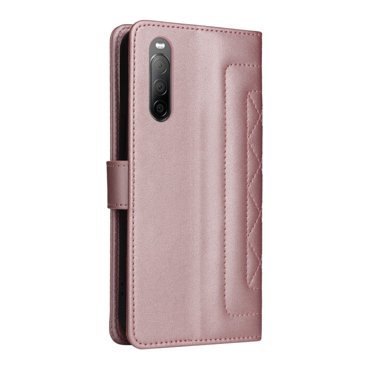 For Sony Xperia 10 II Diamond Lattice Leather Flip Phone Case