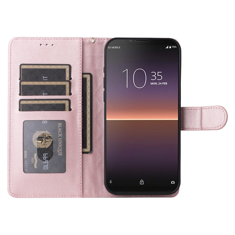 For Sony Xperia 10 II Diamond Lattice Leather Flip Phone Case
