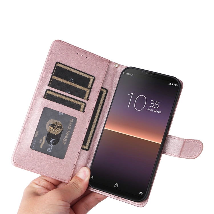 For Sony Xperia 10 II Diamond Lattice Leather Flip Phone Case