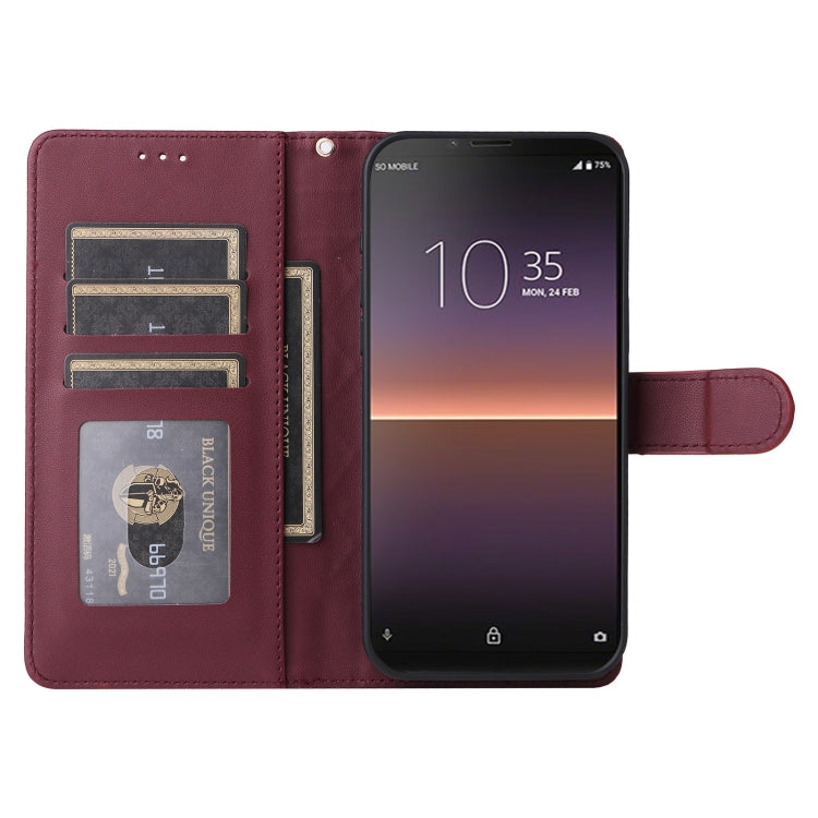 For Sony Xperia 10 II Diamond Lattice Leather Flip Phone Case