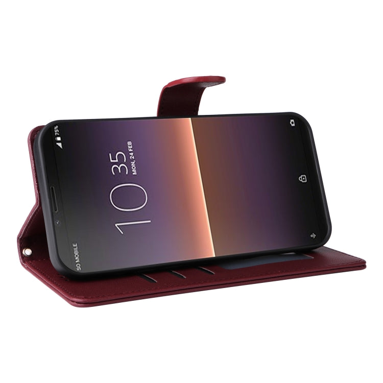 For Sony Xperia 10 II Diamond Lattice Leather Flip Phone Case