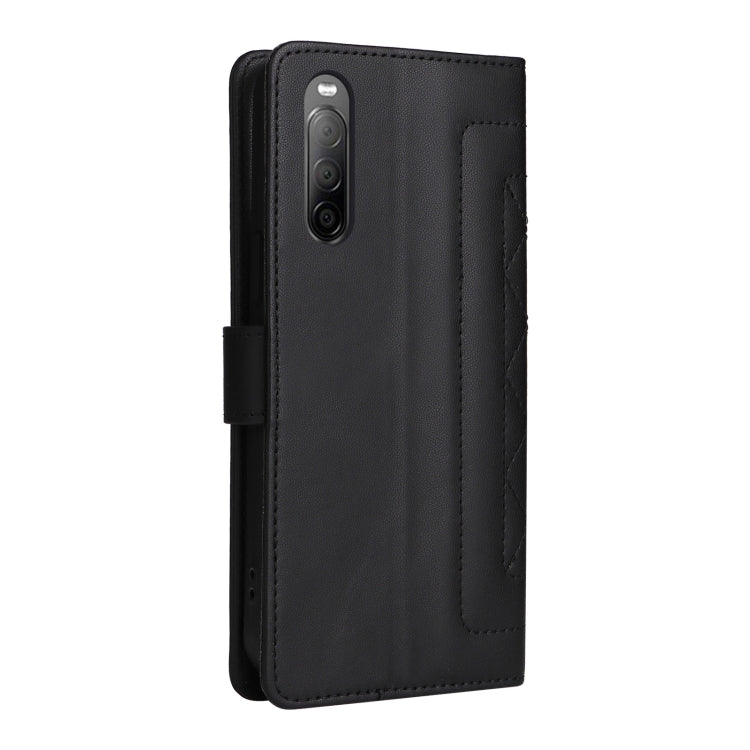 For Sony Xperia 10 II Diamond Lattice Leather Flip Phone Case