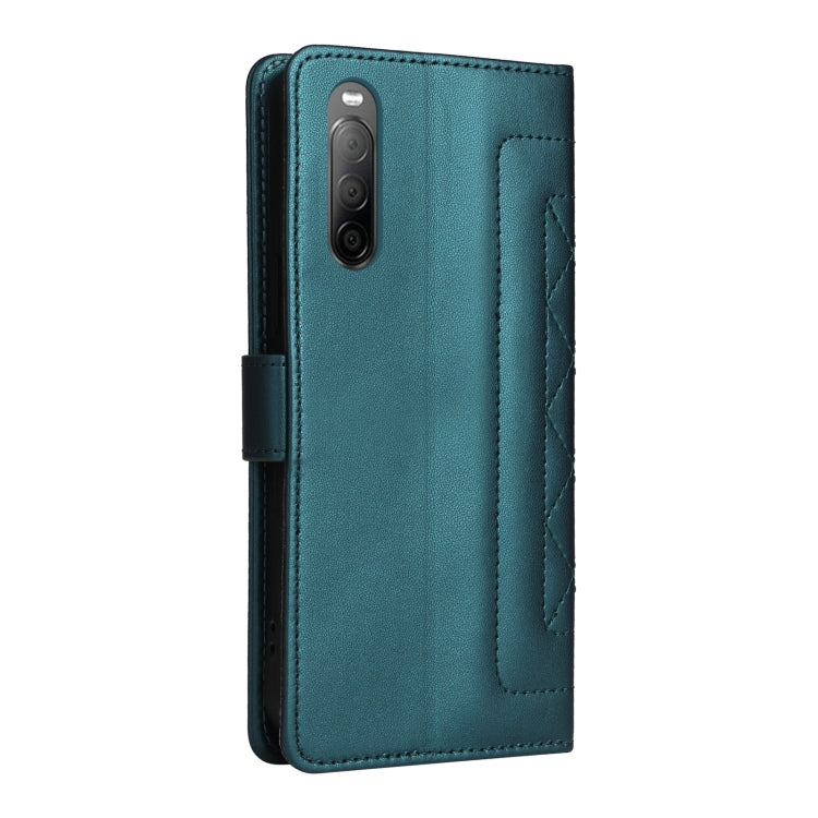 For Sony Xperia 10 II Diamond Lattice Leather Flip Phone Case