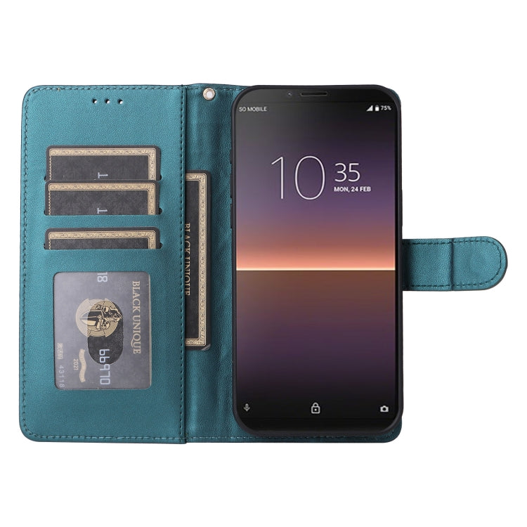 For Sony Xperia 10 II Diamond Lattice Leather Flip Phone Case