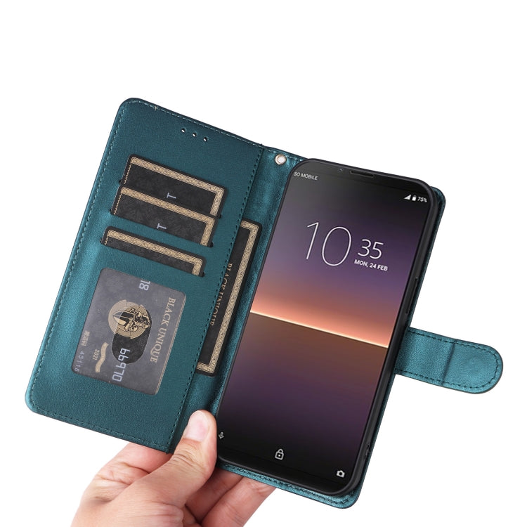 For Sony Xperia 10 II Diamond Lattice Leather Flip Phone Case