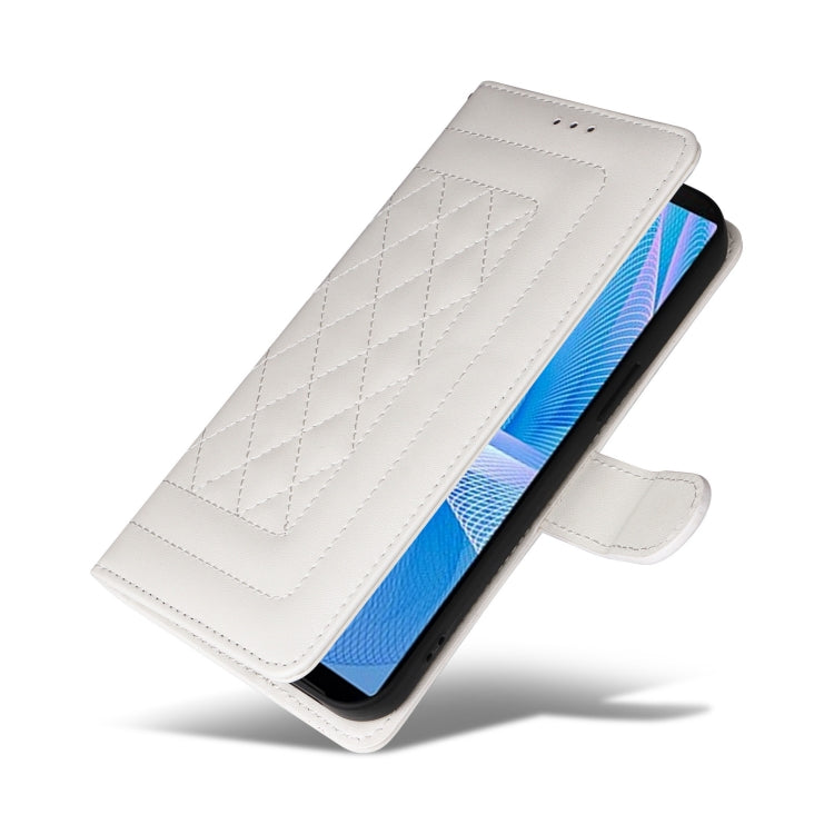For Sony Xperia 10 III Diamond Lattice Leather Flip Phone Case