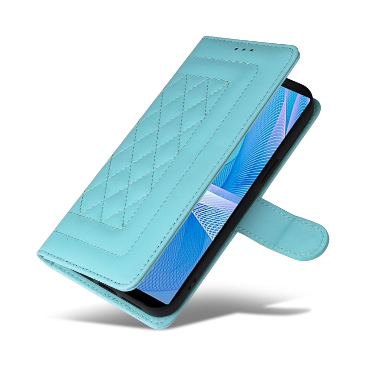 For Sony Xperia 10 III Diamond Lattice Leather Flip Phone Case