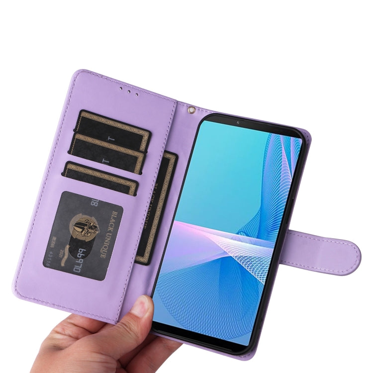 For Sony Xperia 10 III Diamond Lattice Leather Flip Phone Case