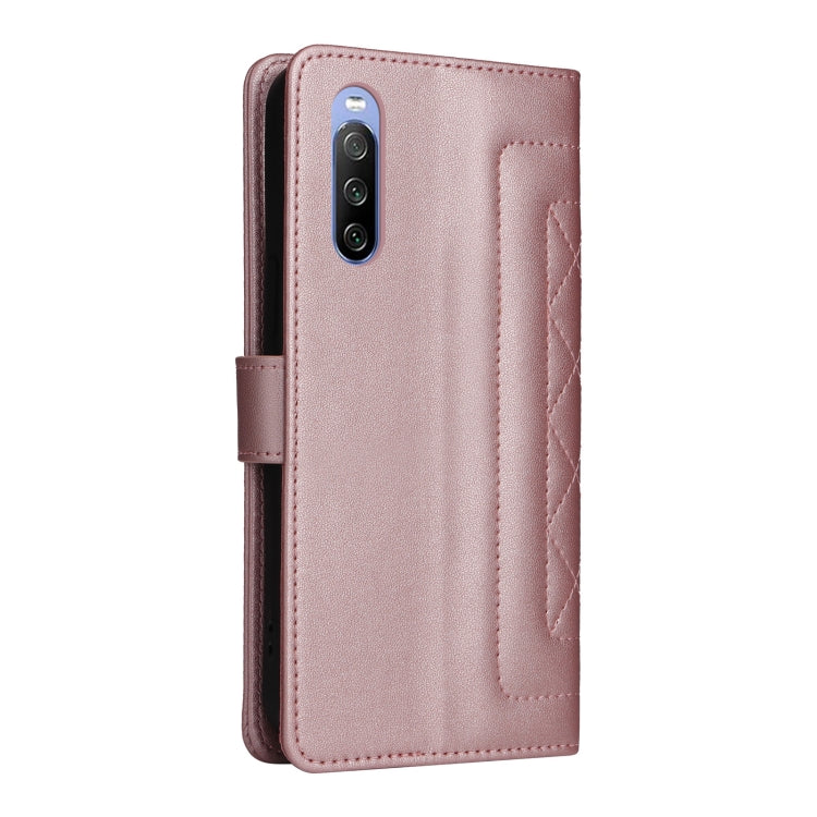 For Sony Xperia 10 III Diamond Lattice Leather Flip Phone Case