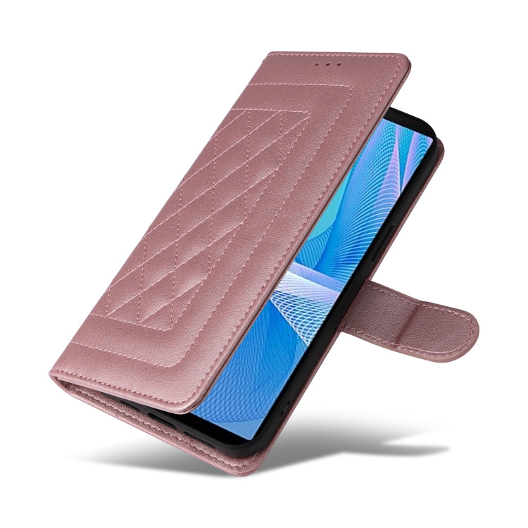 For Sony Xperia 10 III Diamond Lattice Leather Flip Phone Case