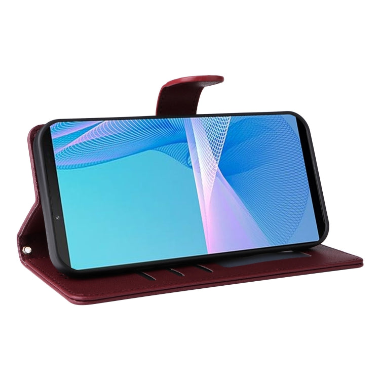 For Sony Xperia 10 III Diamond Lattice Leather Flip Phone Case